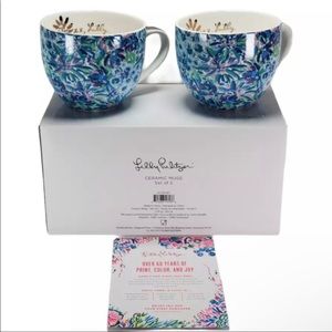 NEW Lilly Pulitzer Ceramic Mugs (Set of 2)